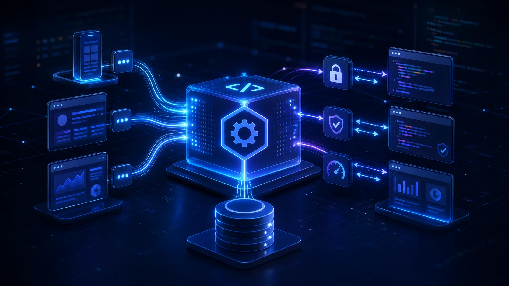 Passerelle API lumineuse connectée à des applications